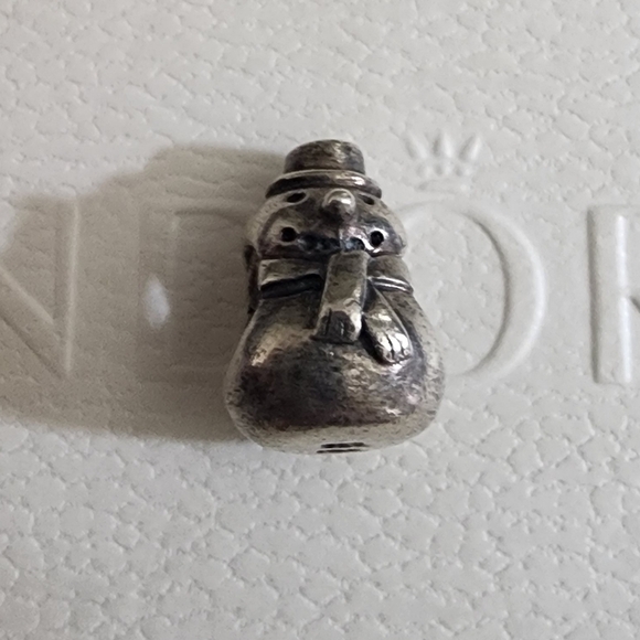 Authentic Pandora Snowman Charm ALE Sterling Silver Charm - Picture 4 of 7